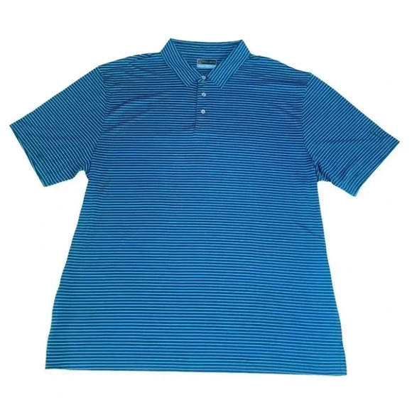 NWOT PGA Tour Striped Short Sleeve Men’s Golf Polo - Picture 1 of 6